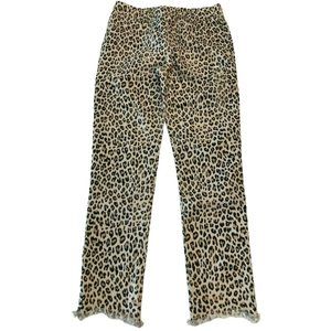 NWT GAP Girls High Stretch Jegging Ankle Sz 12 Brown Beige Animal Print #31563